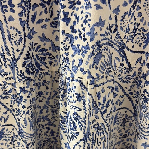 Blue and White Spaghetti Strap Maxi Sundress - Picture 5 of 7